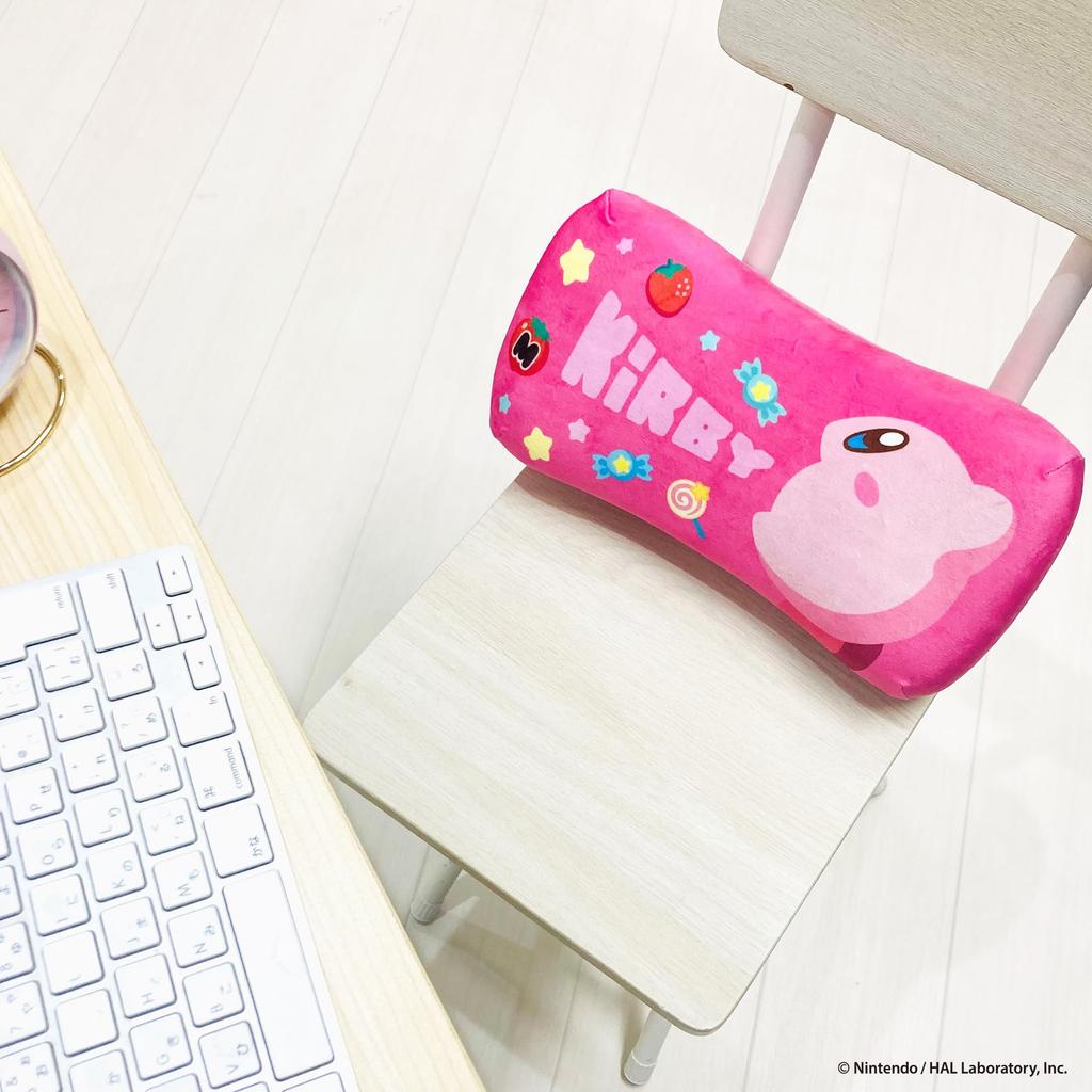 MORIPiLO Подушка из пены с эффектом памяти Kirby's Dream Land 16x33x8 см, поддержка талии, поддержка спины, мягкая игрушка, подушка Suikomi Pink Morishita 4621542