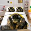 2/3pcs Bedding Set Breathable Comforter Duvet Cover Set 3D Bee Unique Design Microfiber Comfortable Bed Suit