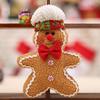 Christmas Gingerbread Man New Decorations Cute Mini Fabric Five-Star Doll New Year Pendant Creative Pendant Design Two Options