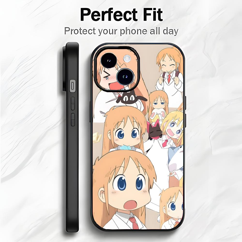 Милый забавный Slice Аниме N-Nichijou Чехол для телефона Чехол для телефона Мягкая упаковка Легкий Для iPhone17 16 15 14 13ProMax