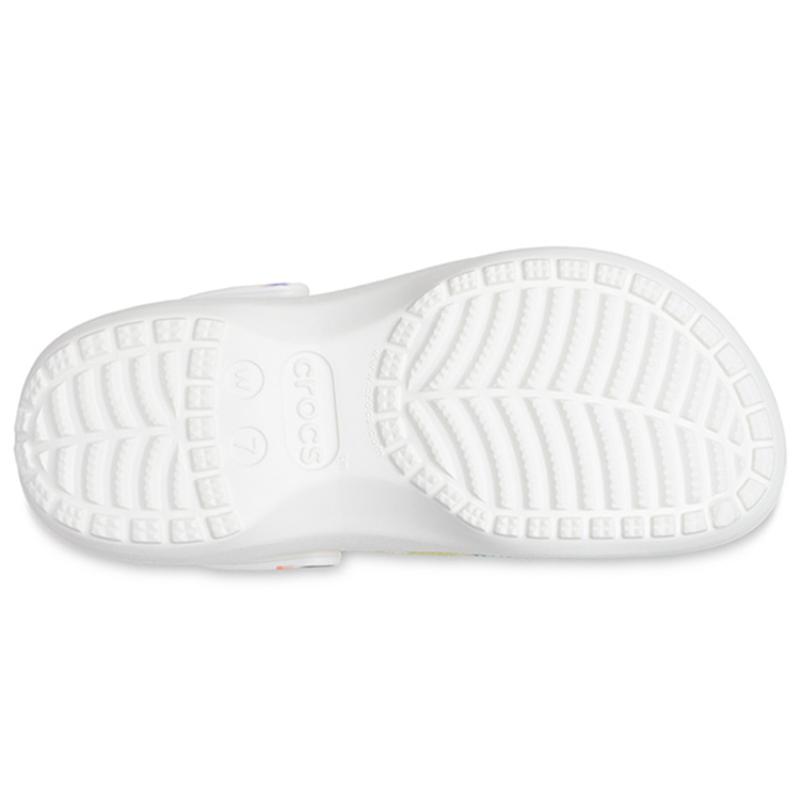 Crocs Classic Clog Lightweight & Comfortable Sneaker Sandals Women's Blue Orange Cloud Tie-Dye Print