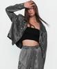 UUM Gloss Bio Crop Jacket Gray