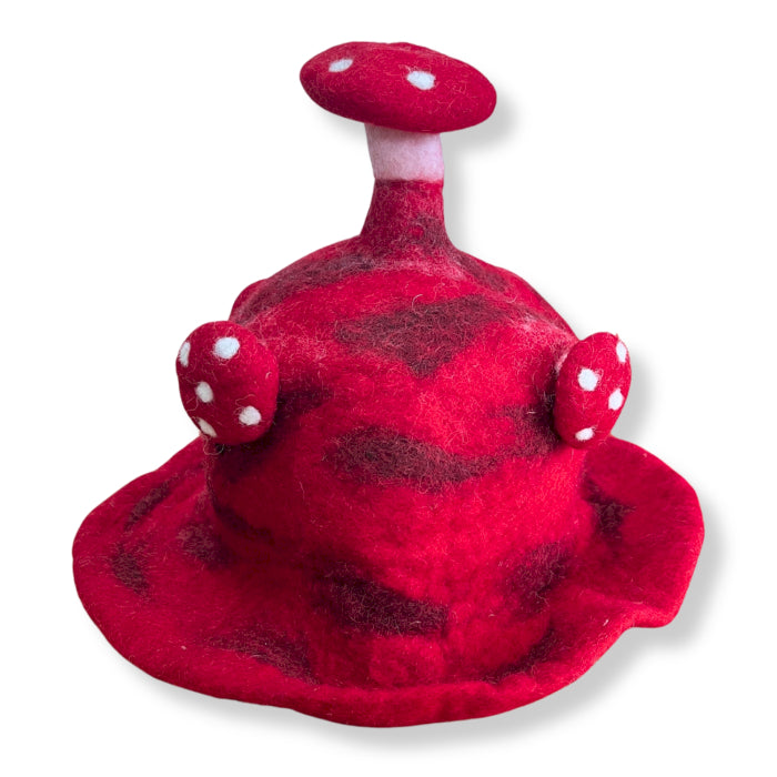 Felted Mushroom Hat – Rush To The Head Red