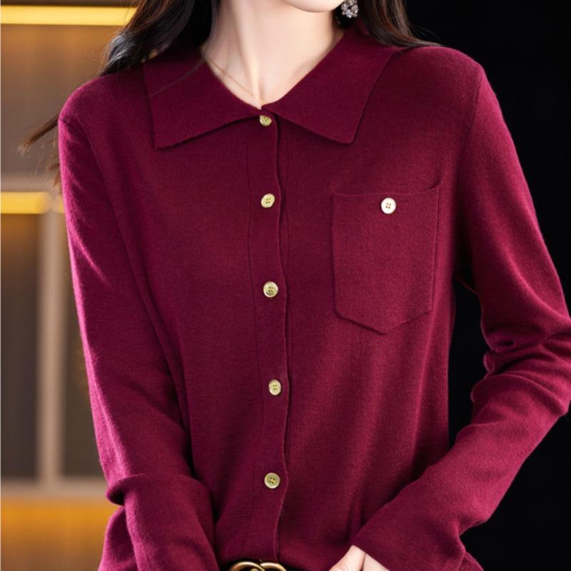 YYFS Женская мода, повседневный однотонный принт, осень-зима, свободные свитера с длинными рукавами и воротником-поло