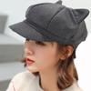 Warmer Beret Hat Short Eaves Duck Tongue Cap Autumn Winter Hat Octagonal Cap  Women Ladies Girl