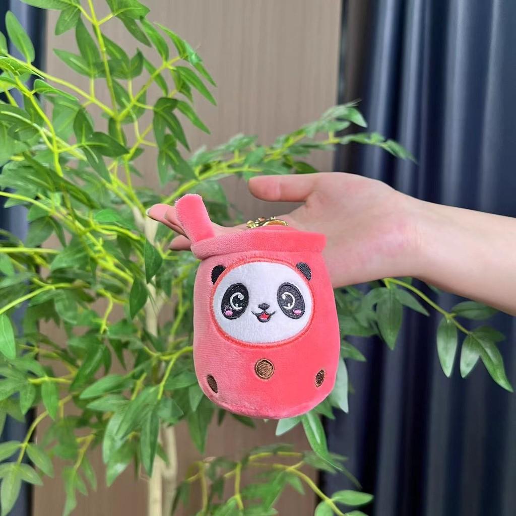 Panda Plush Adorable Cup Keychain Doll Soft Toy For Girls Birthday Gift Accessory Cute