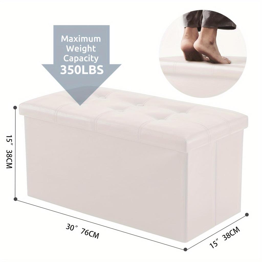 YOUDENOVA Складное хранение с оттоманкой и ступенькой Подходит для гостиной и ПУ Грузоподъемность 160 кг Стул, Двухместный, Хранение, Подставка для ног, Стул, Комнаты,