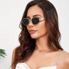 Модные овальные солнцезащитные очки для женщин, солнцезащитные очки в металлической оправе, женские классические винтажные круглые очки унисекс