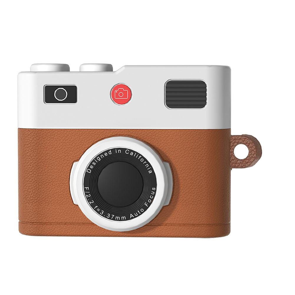 Ретро-чехол в виде камеры для AirPods Pro 3 Мягкий силиконовый защитный чехол Ударопрочный Защита от царапин Совместимость с беспроводной зарядкой