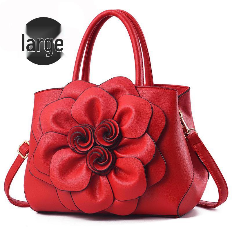 2025 Women's Rose Handbag: Elegant Large Capacity Crossbody & Shoulder Bag