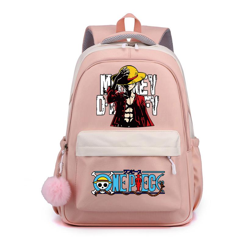 Аниме One Piece Классический Kawaii Рюкзак Милый Мягкий Рюкзак Печатный Мальчик Девочка Школьный Ранец Повседневный Портфель Для Мужчин Женщин Дорожная Сумка Для Отдыха Рюкзак Mochila