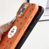 Чехол из мягкой противоударной матовой кожи с вишневым узором для iPhone 16 Pro 15 14 13 12 Pro Max 11