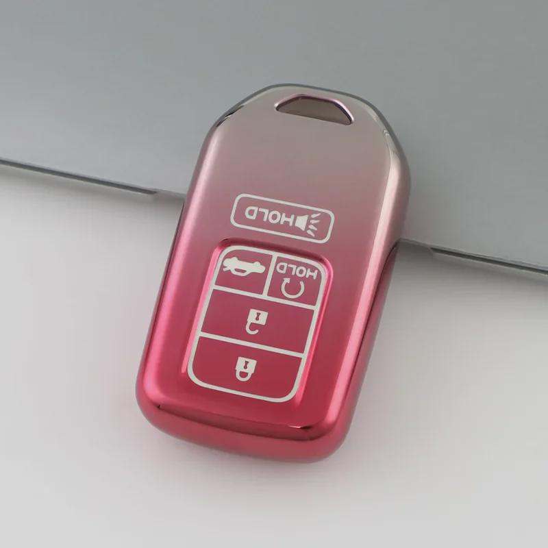Градиентный цветной чехол для 5-кнопочного ключа Honda Civic, CR-V, Accord, X-RV, Lingpai, Haoying