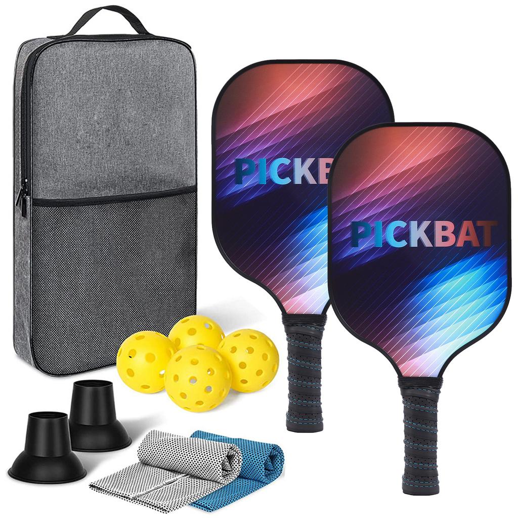 Pickleball Racket Beach Rackets Outdoor Sports 40 Hole Pickleball Glass Fiber Portable Net Pocket Suction Ball Set