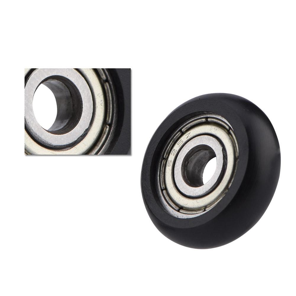9PCS Pulley Wheels, extrusion small Wheel Aluminium Roller Bearings for 3D Printer9 Pcs Pack Black Bearing Printer bearing wheels 20x20