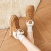 Women's Winter Chunky Platform Snow Boots Non-Slip Lace-Up Faux Fur Lining Walking Shoes Warm Fleece Lined Casual Faux Suede Short Booties for Women
