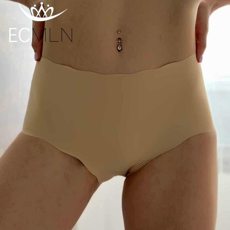 Women's Plus Size Ice Silk Seamless Briefs Underwear High Waist Panties for Women