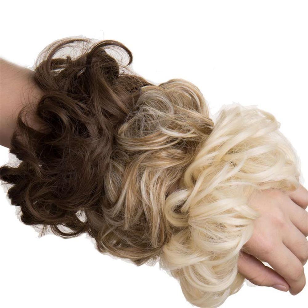 Accessories Hair Pieces Elastic Band Hair Bun Curly Scrunchie Curly Messy Chignon Hair Extension