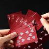 PVC Waterproof Anti Folding Thick Red Playing Cards Board Games for Family Outdoor Picnic Kill Time Entertainment Toys