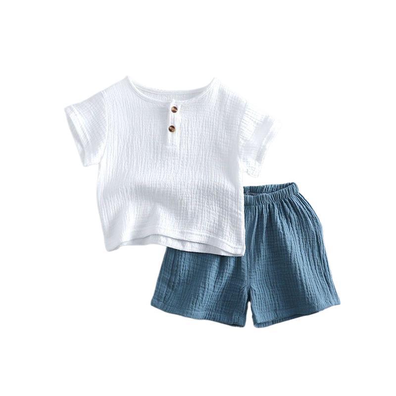 Boys' Two-piece Set Casual Summer Thin Baby Top Shorts Women's Fashion
