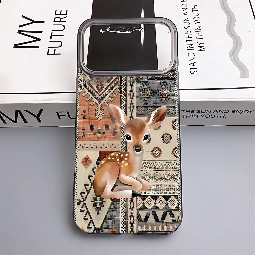 Тканевый Чехол для Телефона с Рисунком Оленя Для IPhone 17 Pro Max 17Air 11 13 12 14 15 16 Plus Мягкий Силикон Модный 15 Pro Чехол