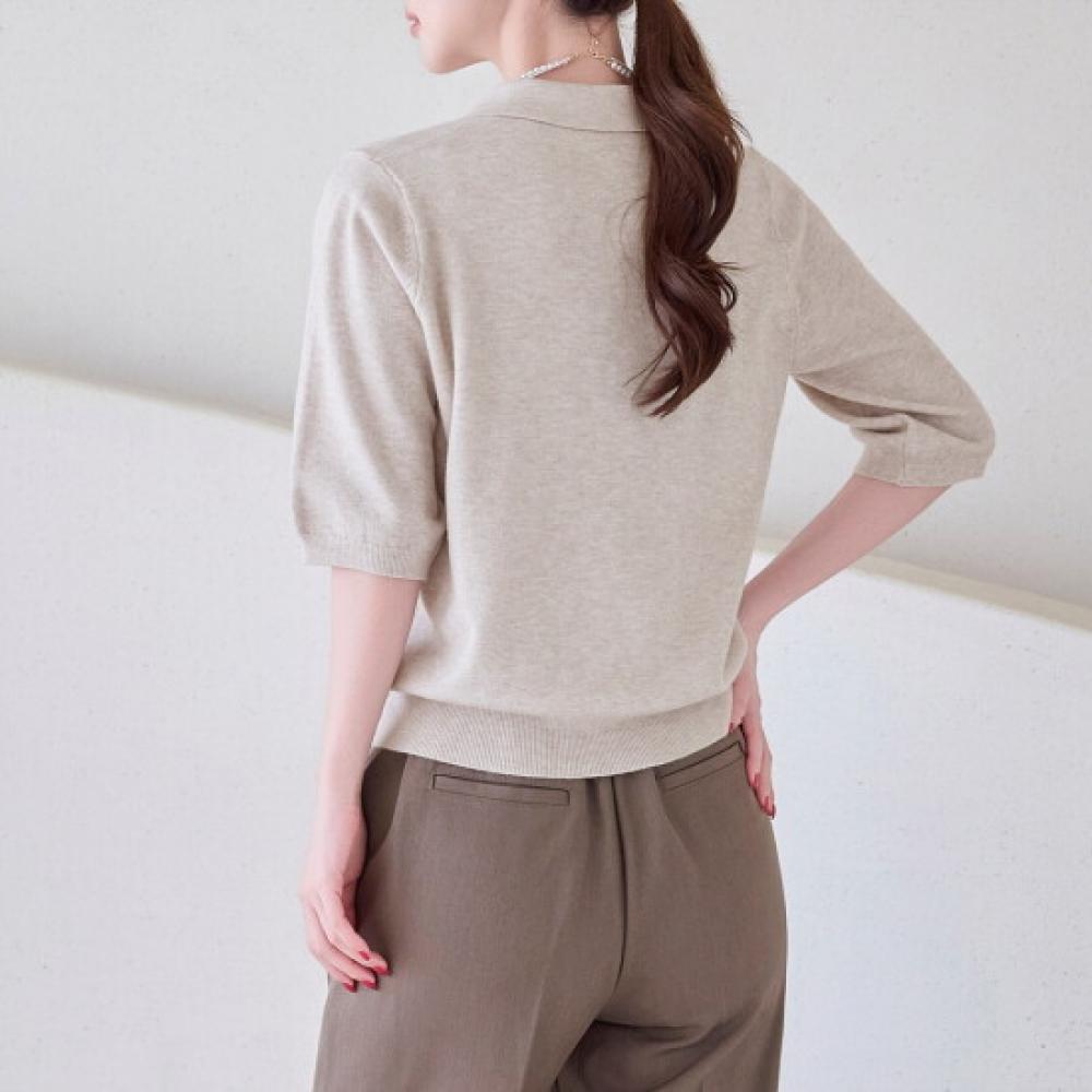 MorriS Coming Home Women S Round Collar baSic 5 Sleeve Knit M2608kn127c