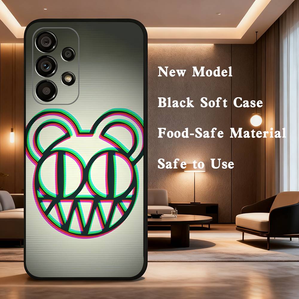 Bnad R-Radiohead Case For Samsung Galaxy A73,52,71,22,Note,31,8,9,53,32,72,41,J7,Soft Black Silicone Cover