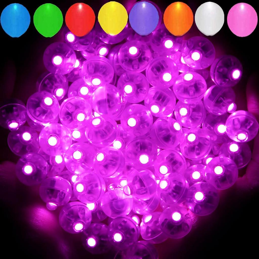 Aogist 100pcs White Balloon Lights,Long Standby Time Waterproof Mini Light,Battery Powered,Round LED Ball Lamp for Latex Balloon Paper Lantern Party