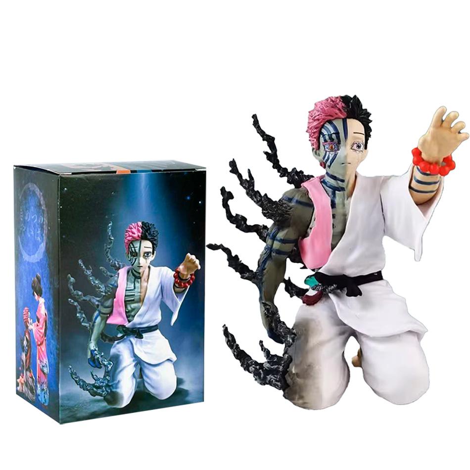 13cm New Demon Slayer Akaza Hakuji Anime Figure Model Doll Action Figurine Pvc Decoration Peripheral Desktop Ornament Toy Kid Friendly Entertaining