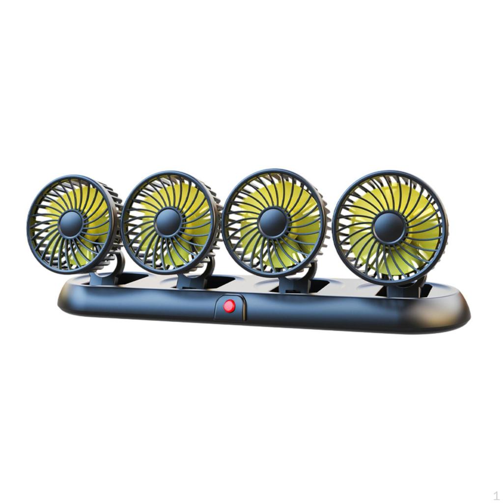 Car Cooling Air Fan Foldable for Truck SUV Silent Easy Installation 3 Speed