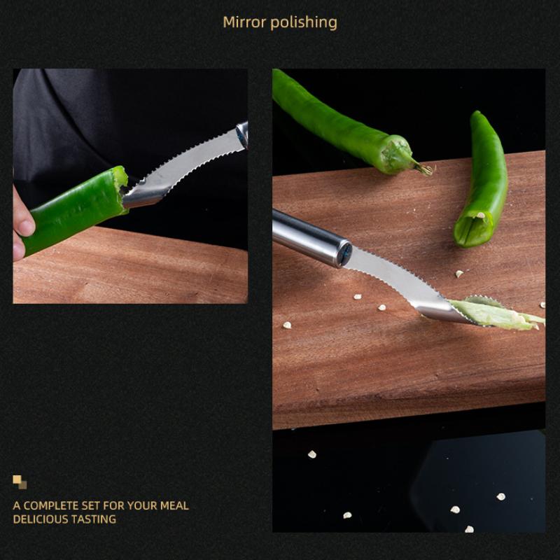 HANYANG Stainless Steel Chilli Seed Remover Creative Kitchen Corer Green Pepper Seed Remover Kitchen Gadgets Seed Remover