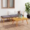 VidaXL Garden Lounge Set 4 Pcs with Cushions Solid Acacia Wood, 60 X 60 X 29 Cm, 34.8kg