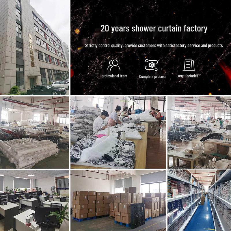 Однотонная водонепроницаемая полиэстеровая шторка для душа для гостиниц