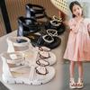 Kids Sandals Sweet Bow High-top Girls Roman Shoes with Back Zipper 2025 Summer New Children Beach Shoes Princess Style Ins Trend