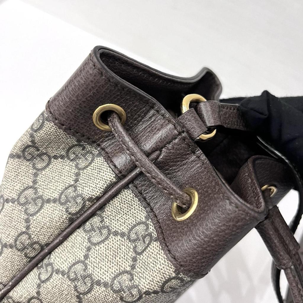 [Pre-Owned] Gucci Ophidia Mini Bucket Bag 'Beige/Ebony' - Very Good #J53HBC
