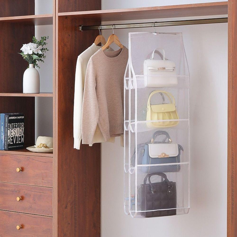 Organizer Space Saving Dust-Proof Bag Storage Rack Handbag Storage Handbag Organizer Sundry Hanger