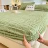 Winter Warm Fitted Bed Sheet Taff Velvet Fleece Bed Linen Single/Double/King/Queen Size Plush Mattress Cover Thick Bed Cover