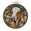 Набор для вышивки иглой Punch Needle Cartoon Highland Cow DIY Вышивка Набор с пяльцами Punch Needle Starter Craft Kit для взрослых и детей