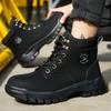 Labor Insurance Shoes Men's Waterproof Oil Abrasion-resistant Non-slip Work Shoes Steel-toed Shoes Safety Shoes Work Boots