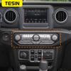 Наклейки на центральную консоль автомобиля, декоративные кнопки для Jeep Wrangler JL Gladiator JT 2018, аксессуары