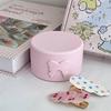 1 шт. INS милый круглый ящик для хранения макаронных бантов Kawaii для девочек, ювелирные изделия, заколки для волос, пылезащитный ящик для путешествий, портативный небольшой органайзер для мелочей