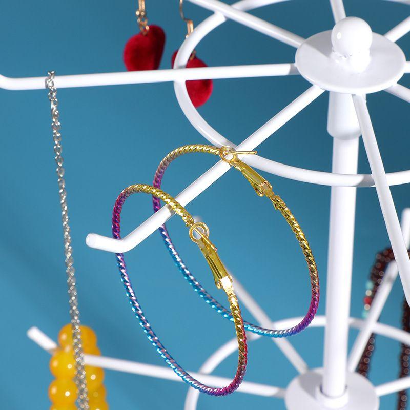 Двухуровневая железная стойка для украшений: Органайзер для подвешивания ожерелий и браслетов для ручных цепочек и аксессуаров для волос, подставка для хранения серег и ювелирных изделий