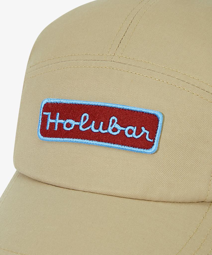 Кепка-бейсболка Holluba 5P с логотипом-полосой, бежевая