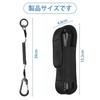 Flashlight Pouch, Flashlight Holder with Coiled Cord, Penlight Case, Black