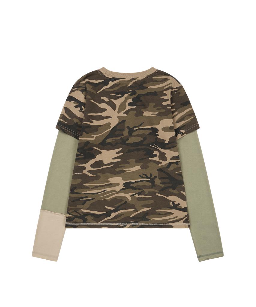 AAKAM Camouflage Layered Long Sleeve (Brown)