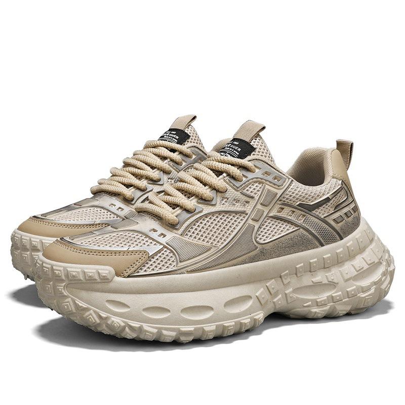 Новая сетчатая дышащая уличная повседневная спортивная обувь мужская увеличивающая рост подошва-шина толстая подошва кроссовки для папы мужская