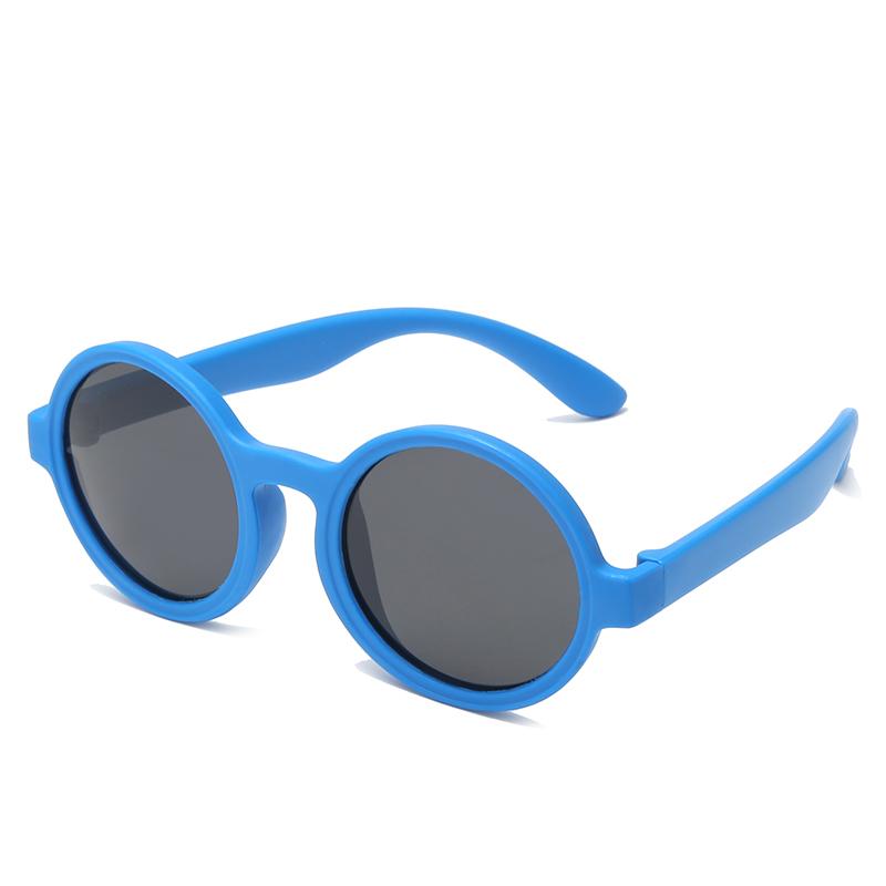 Новые милые детские солнцезащитные очки с круглой оправой, безопасные для детей, мягкие, устойчивые к УФ-излучению, трендовые очки для мальчиков и девочек