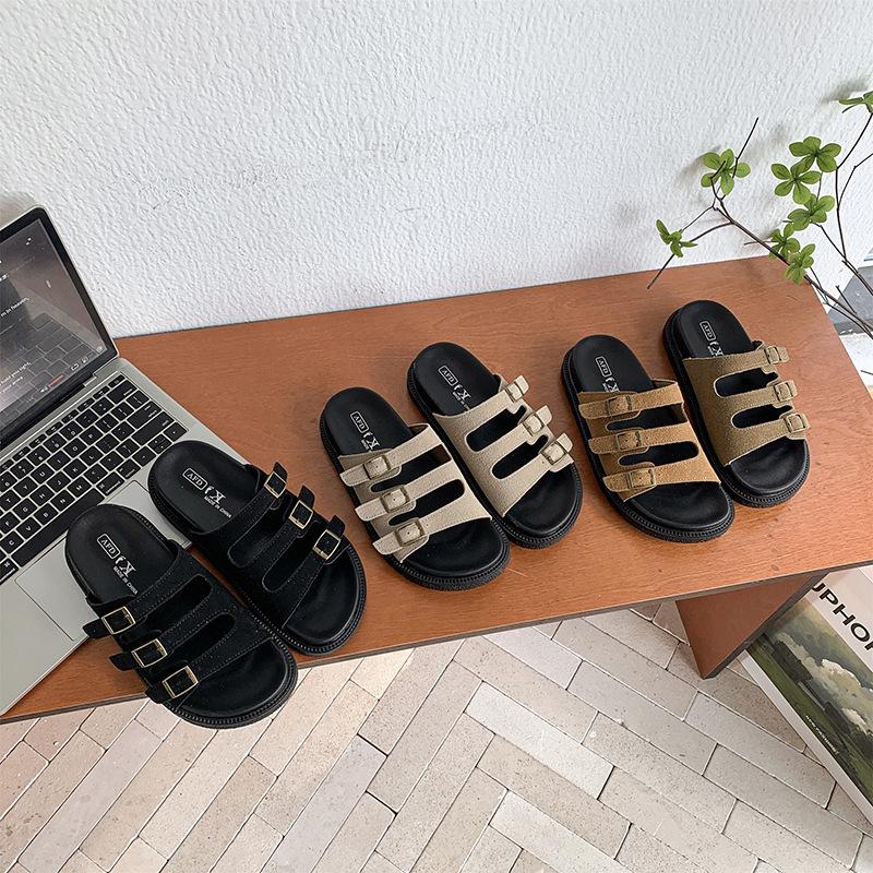 Повседневные сандалии на платформе сандалии-маффины универсальные новые тапочки верхняя обувь женская летняя интернет знаменитость высота мода 2025