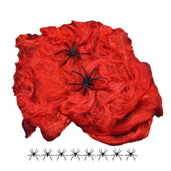 Colorful Halloween Spider Web Stretchable Cotton Cobwebs Elastic Scary Party Scene Props for Halloween Christmas Eve Parties