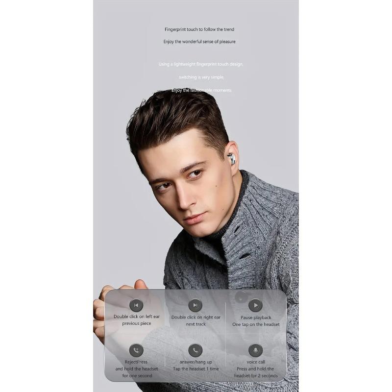 Bluetooth-наушники TWS Беспроводные наушники с шумоподавлением и аккумулятором емкостью 3500 мАч Спортивные гарнитуры с микрофоном